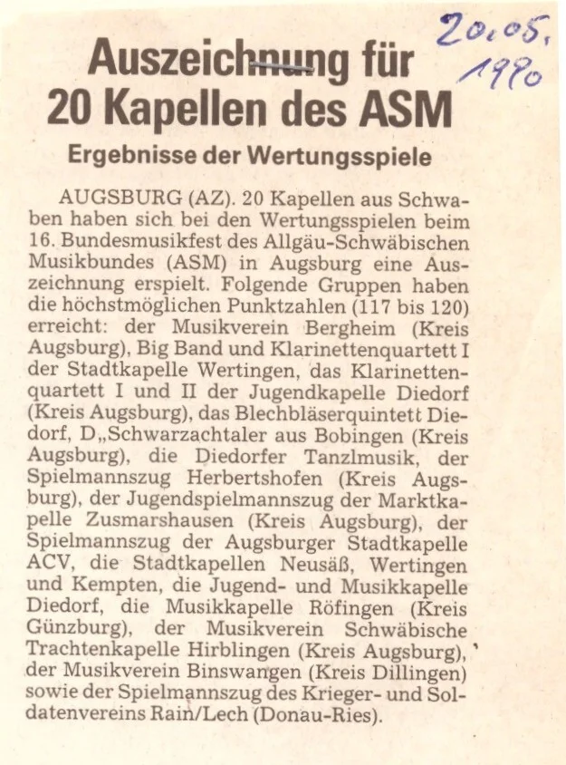 Bild: 1990 AZ Bericht Wertungsspiel