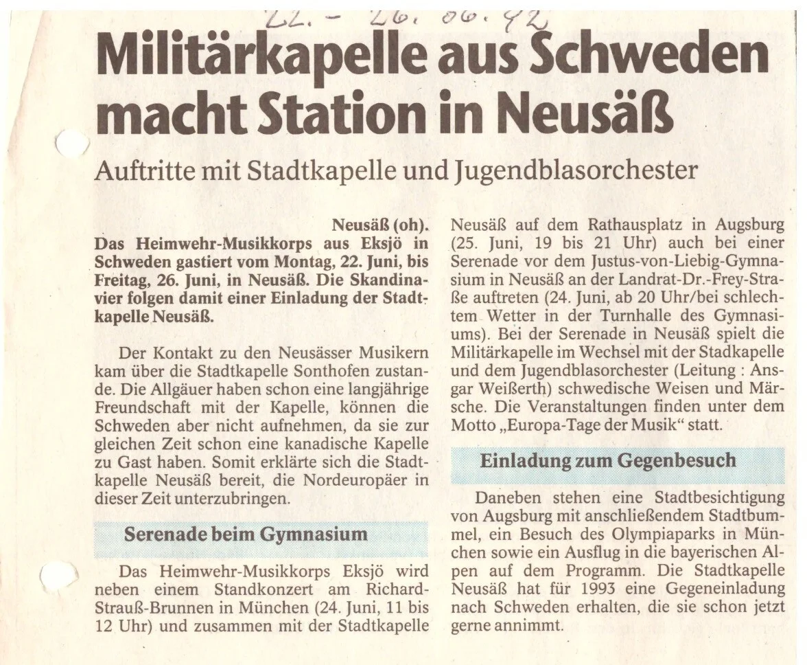 Bild: 1992 AZ Ankündigung Serenade