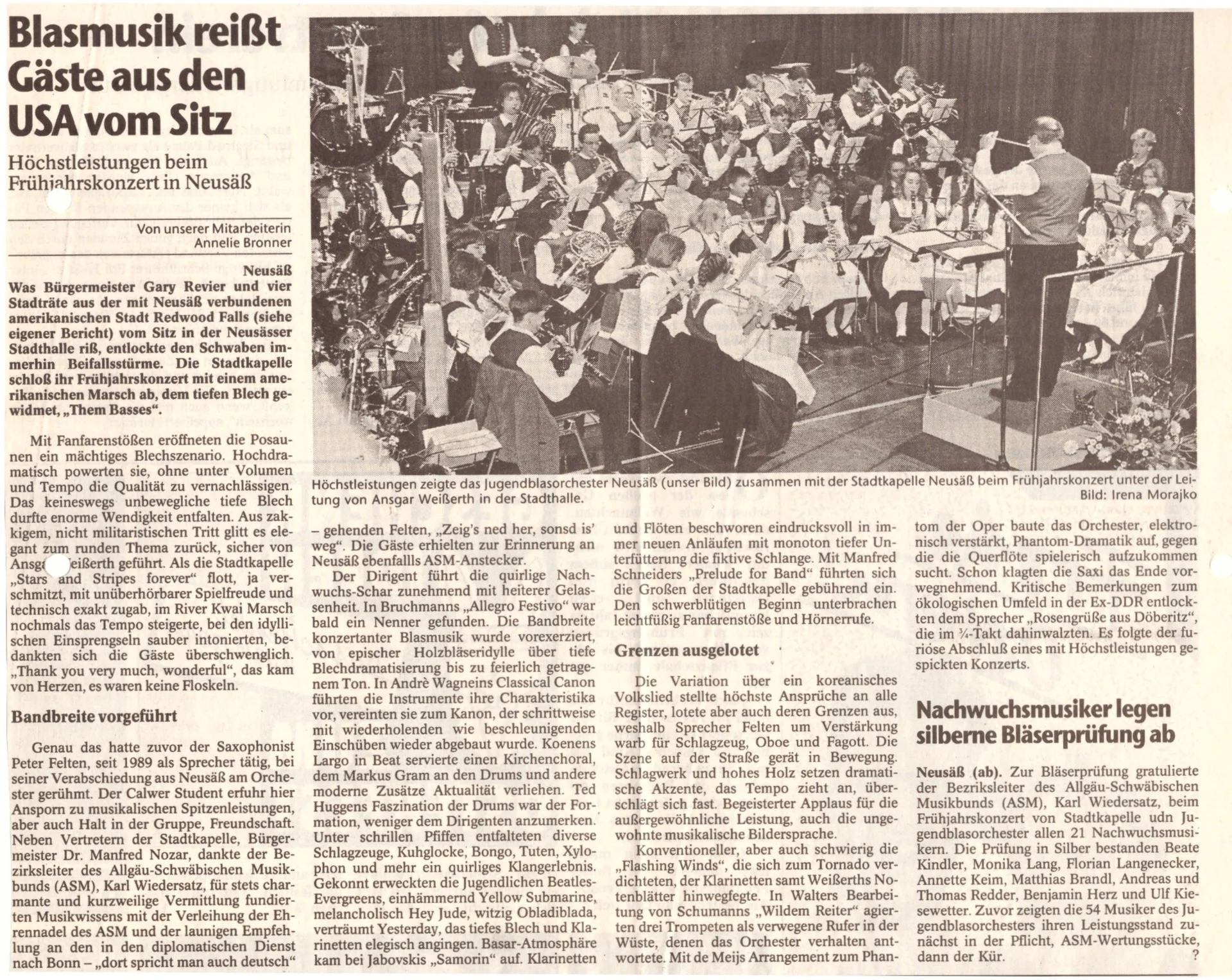 Bild: 1993 AZ Kritik Frühjahrskonzert