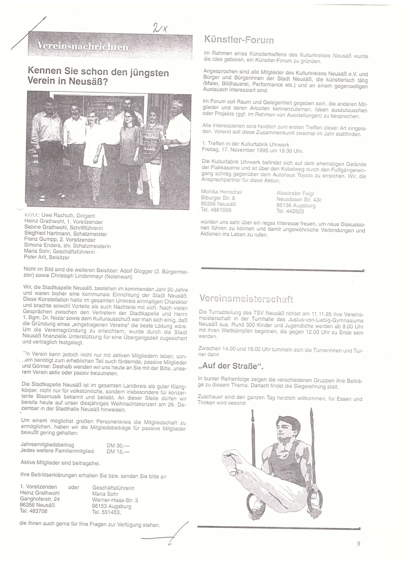Bild: 1995 Heimatstimme Vereinsgründung