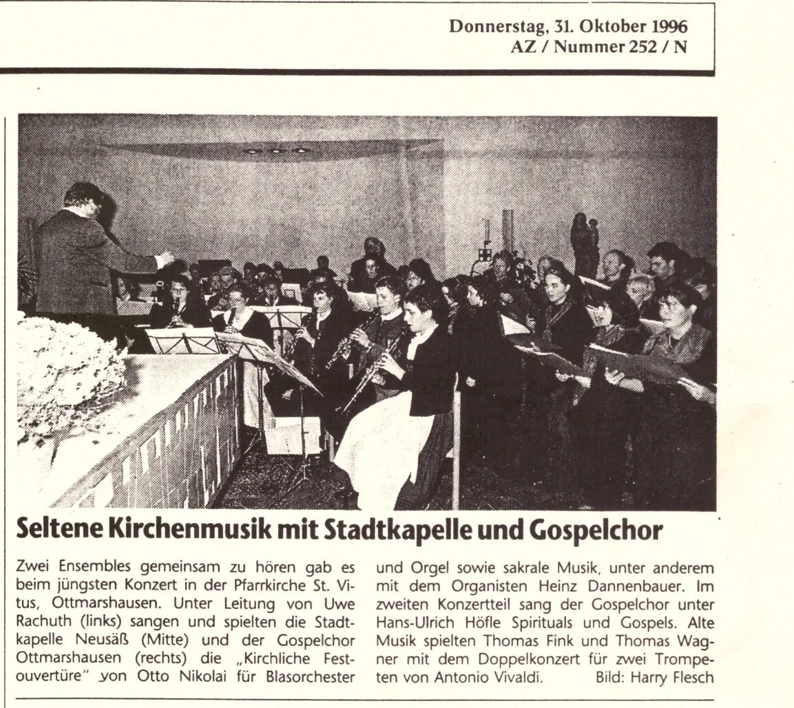 Bild: 1996 AZ Kurzbericht Kirchenkonzert