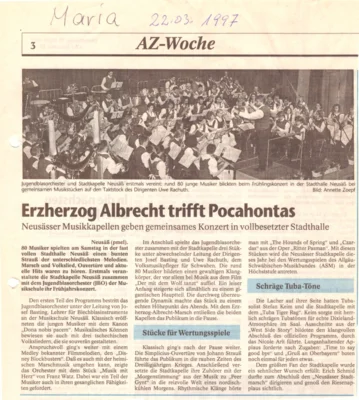 Vorschaubild: 1997 AZ Kritik Frühjahrskonzert