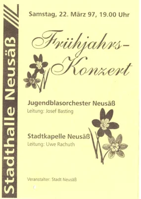 Vorschaubild: 1997 Frühjahrskonzert Programm