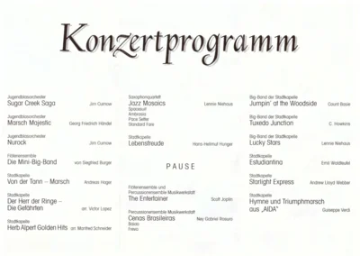 Vorschaubild: 2003 Herbstkonzert Programm