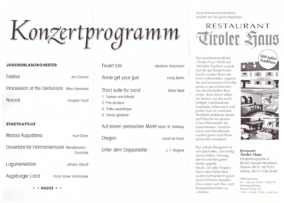 Vorschaubild: 2004 Frühjahrskonzert Programm