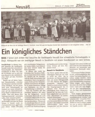 Vorschaubild: 2004 Stadtzeitung Bericht Eksjö Fahrt