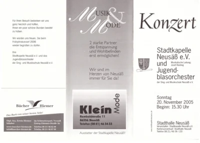 Vorschaubild: 2005 Herbstkonzert Programm1