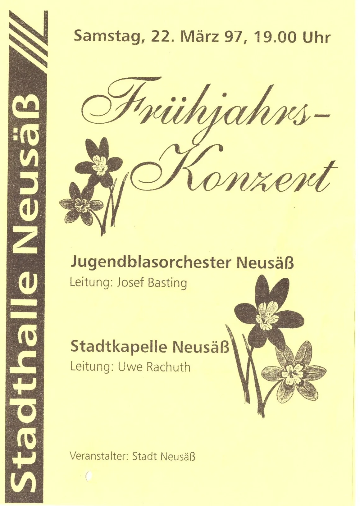 Bild: 1997 Frühjahrskonzert Programm