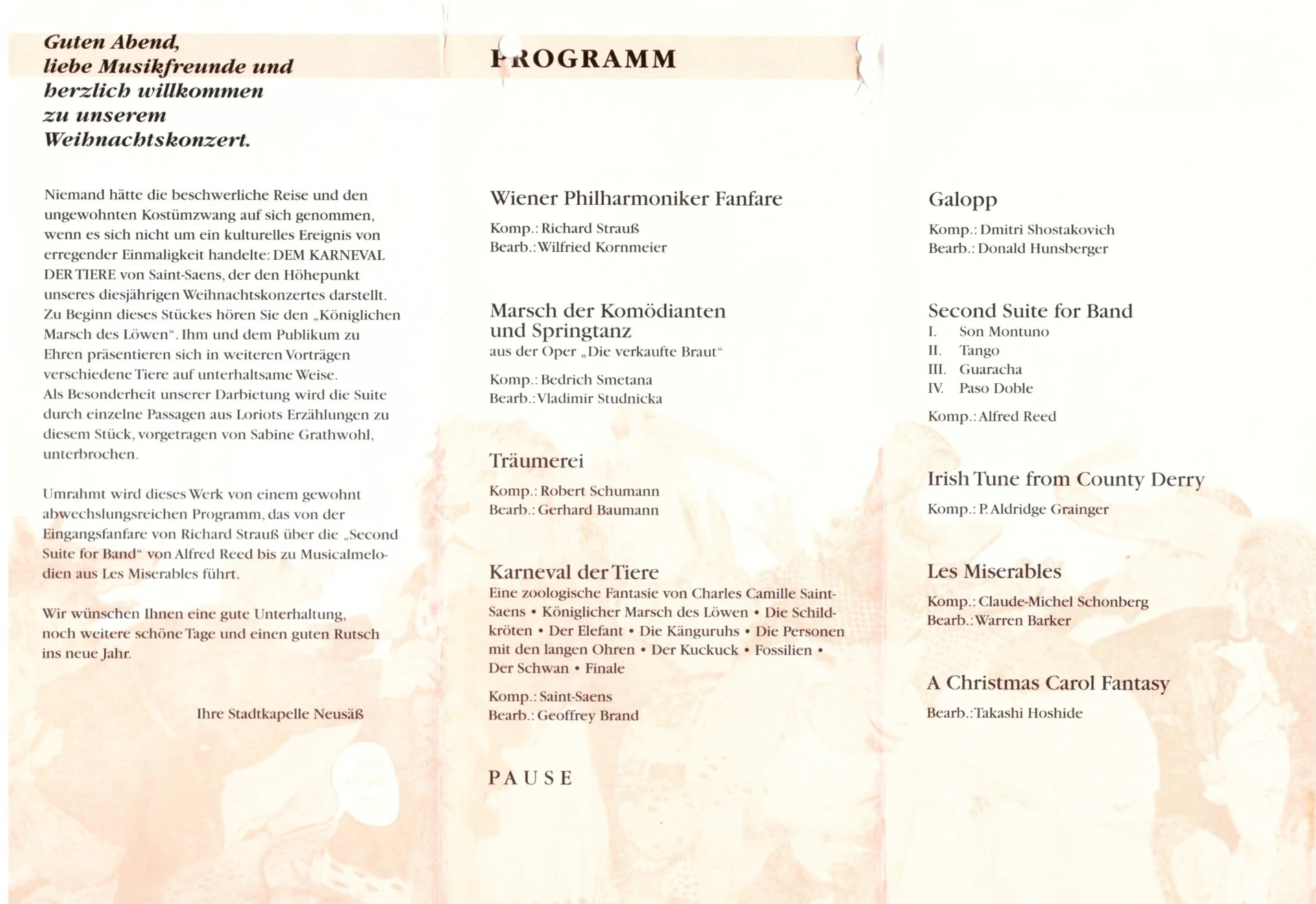 Bild: 1997 Weihnachtskonzert Programm2