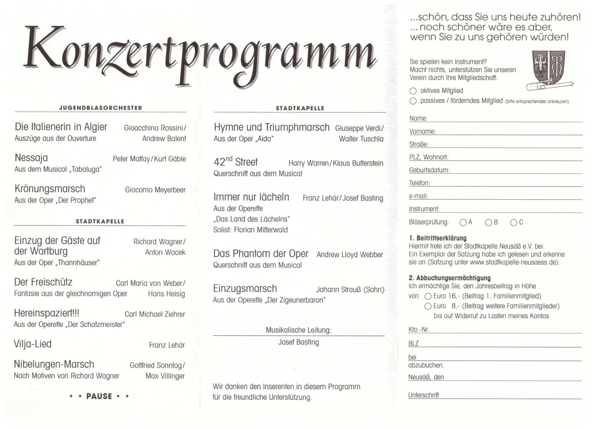 Bild: 2005 Herbstkonzert Programm2