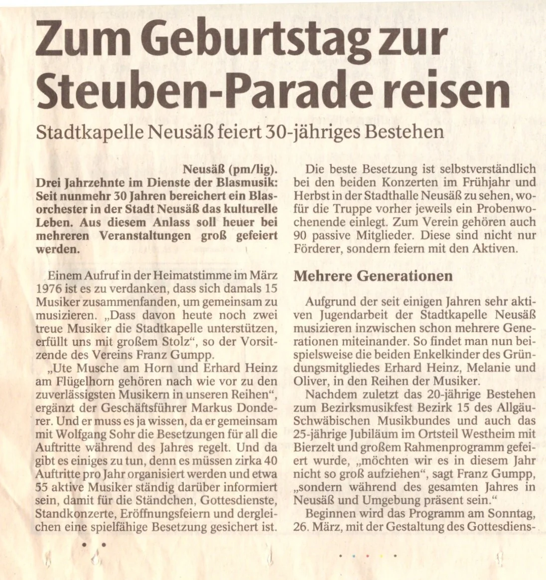 Bild: 2006 AZ Bericht zum Jubiläum1
