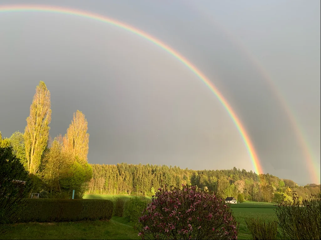 Bild: Regenbogen über Mühle