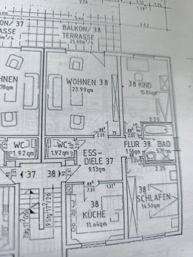 Zur Galerie: Schöningen: 3-Zi-ETW, EBK, Gäste-WC, Garage + Balkon