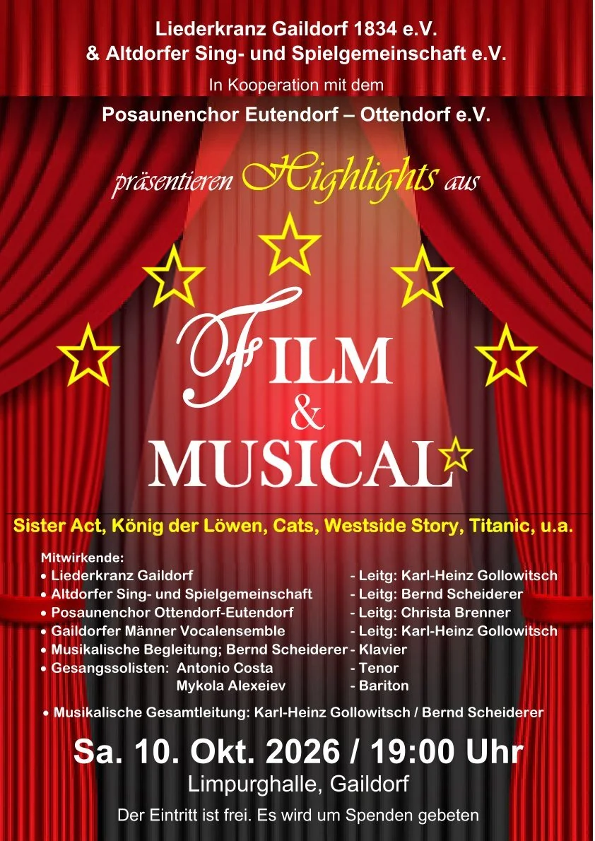 Zur Galerie: „Film und Musical“ 10. Oktober 2026