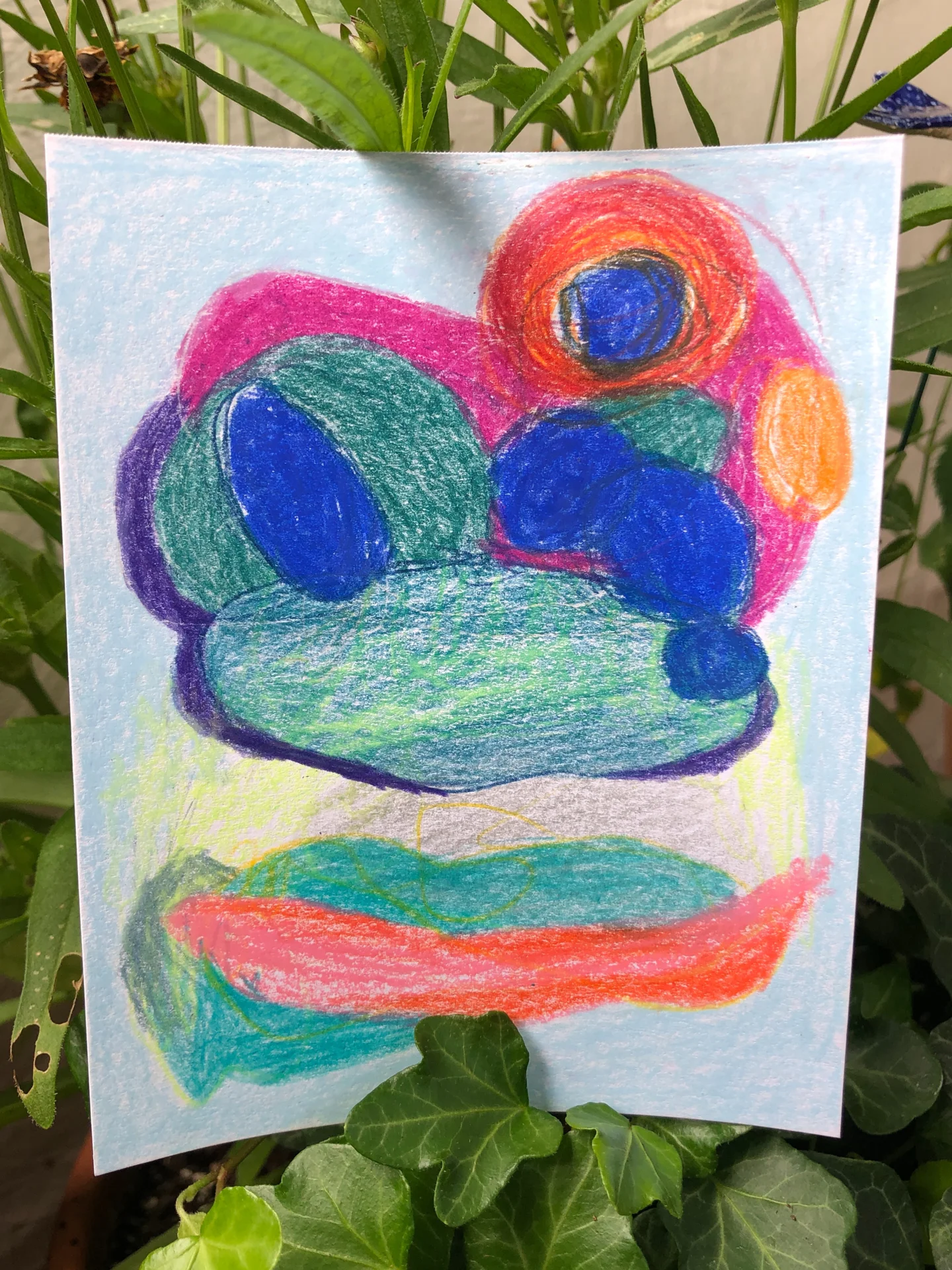tiny abstract series (2025/26) Buntstift auf Papier. DinA6  (Bild vergr&ouml;&szlig;ern)