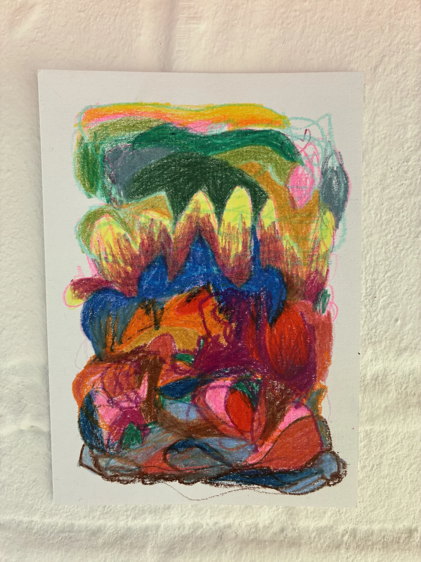 tiny abstract series (2025/26) Buntstift auf Papier. DinA6  (Bild vergr&ouml;&szlig;ern)