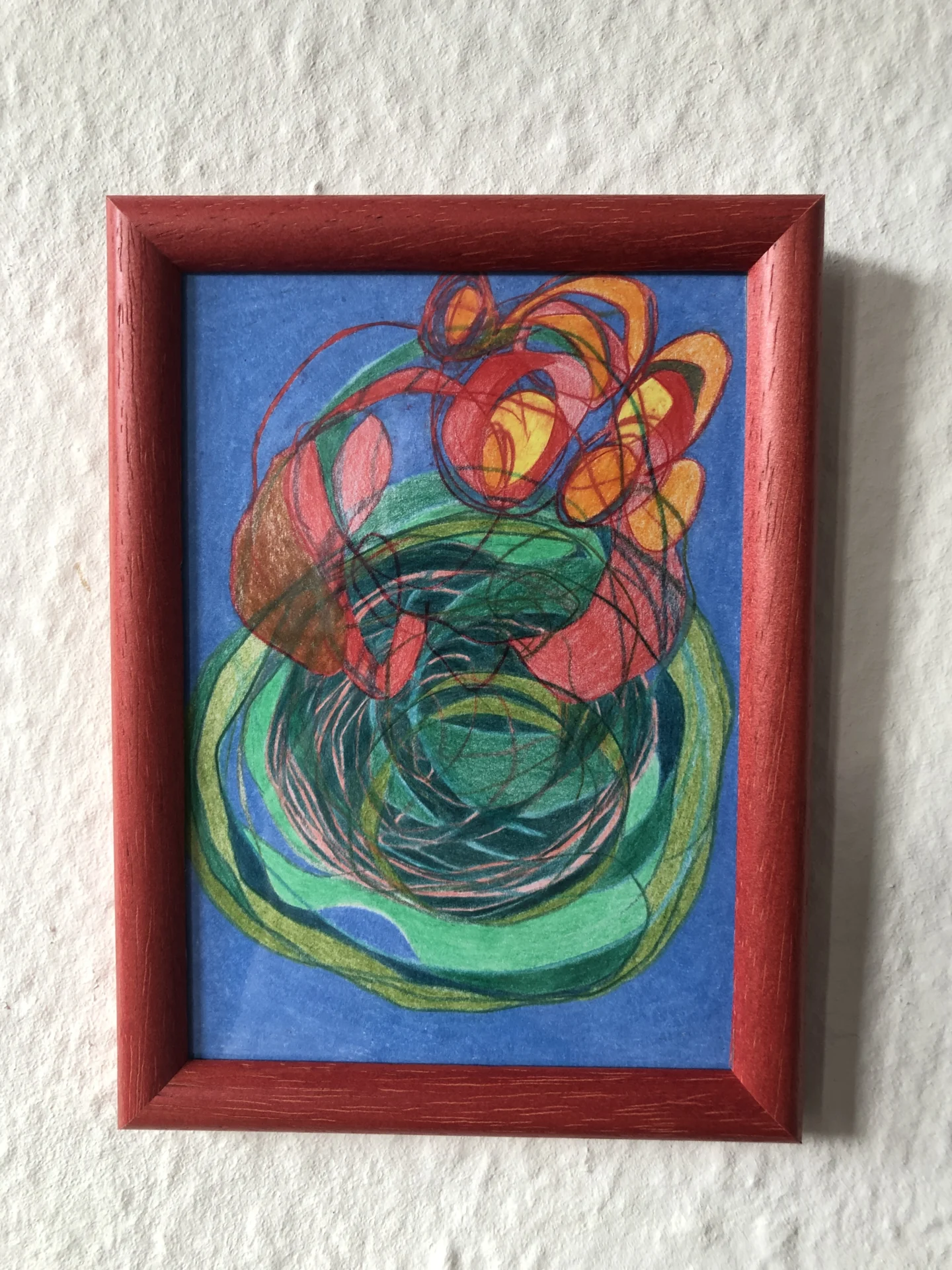 tiny abstract series (2025/26) Buntstift auf Papier. DinA6  (Bild vergr&ouml;&szlig;ern)