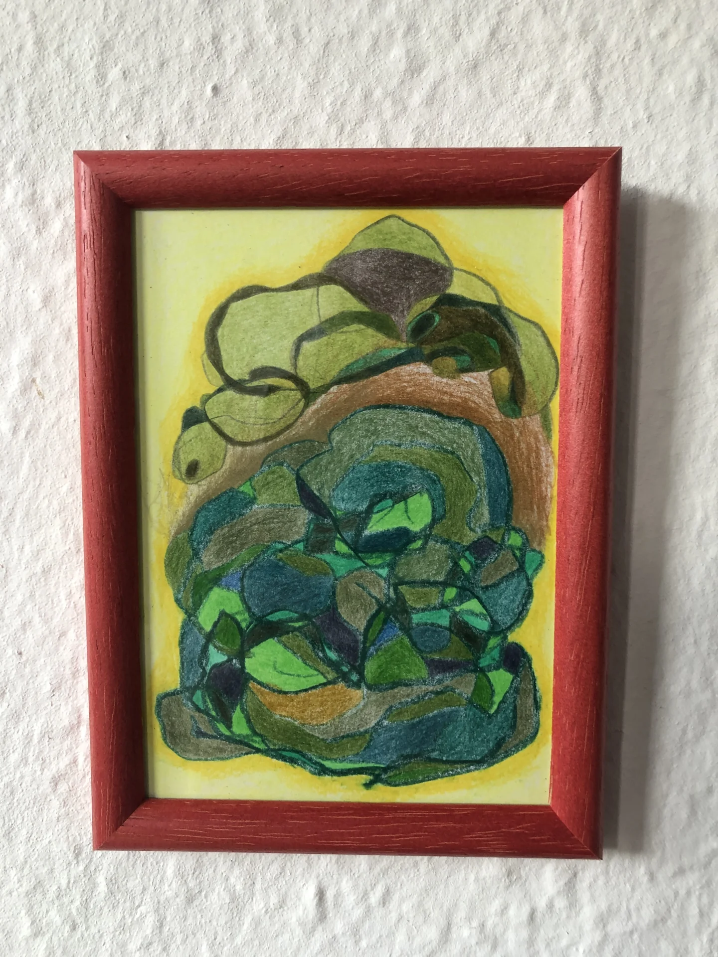 tiny abstract series (2025/26) Buntstift auf Papier. DinA6  (Bild vergr&ouml;&szlig;ern)