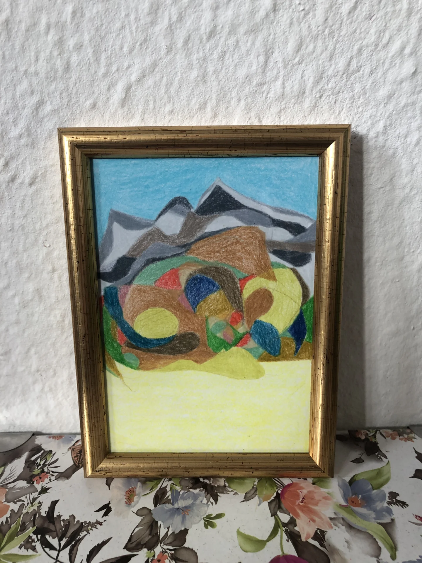 tiny abstract series (2025/26) Buntstift auf Papier. DinA6  (Bild vergr&ouml;&szlig;ern)