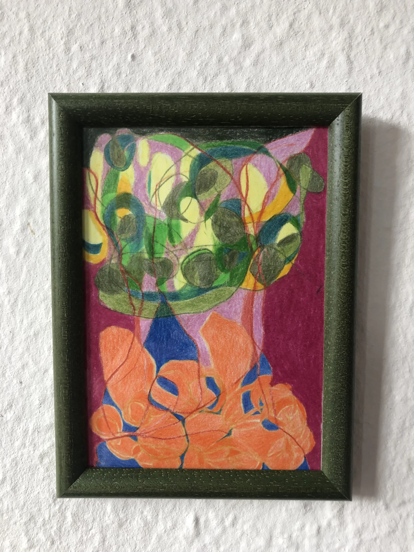 tiny abstract series (2025/26) Buntstift auf Papier. DinA6  (Bild vergr&ouml;&szlig;ern)