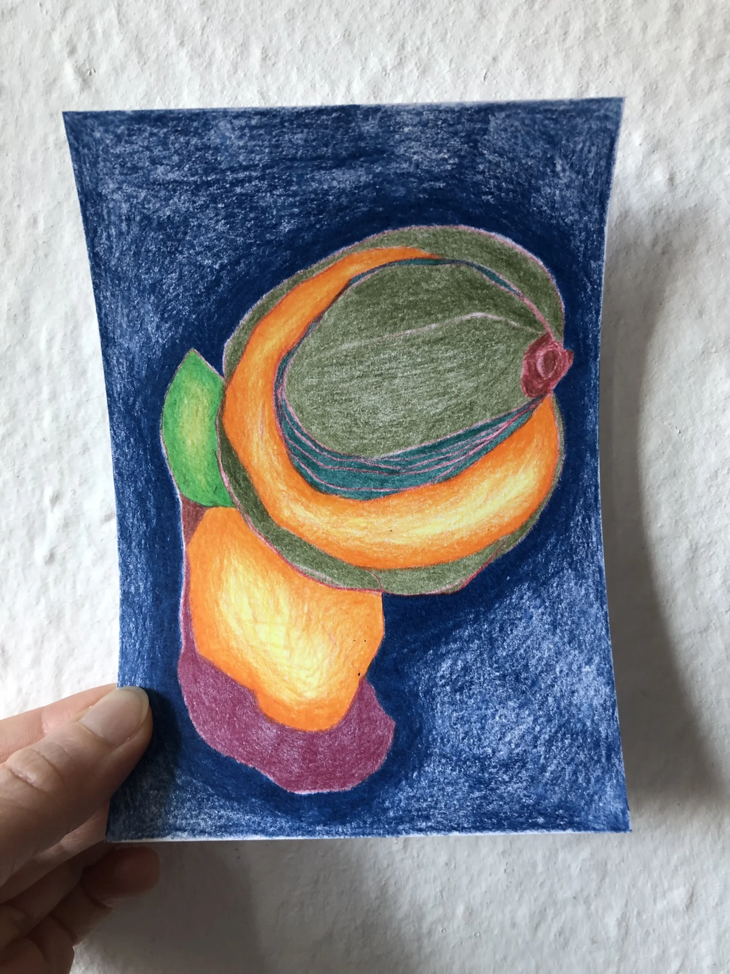 tiny abstract series (2025/26) Buntstift auf Papier. DinA6  (Bild vergr&ouml;&szlig;ern)