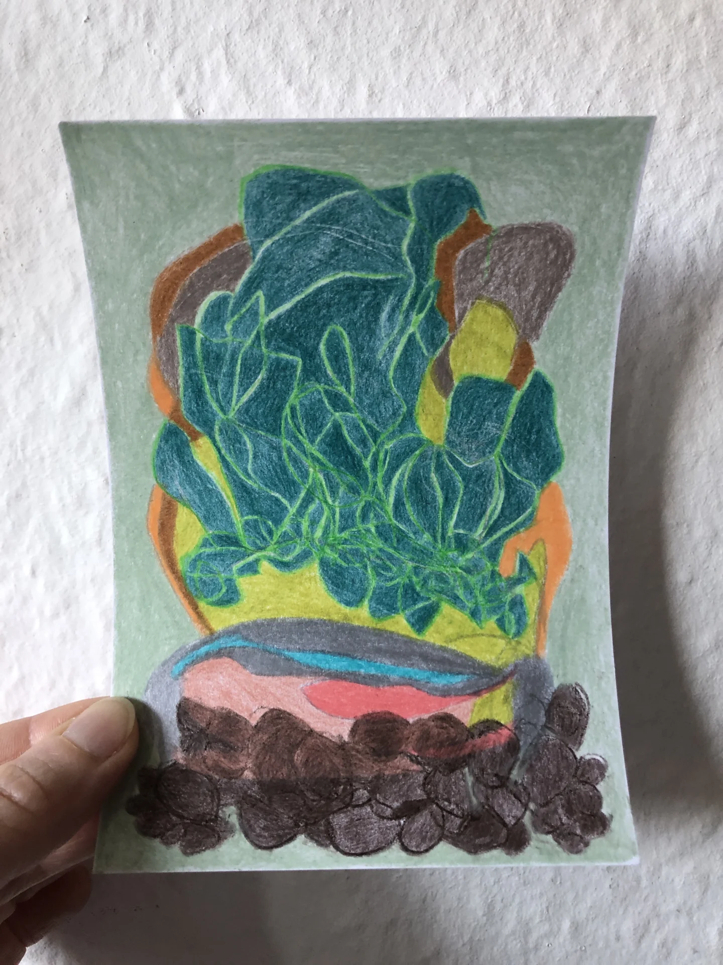 tiny abstract series (2025/26) Buntstift auf Papier. DinA6  (Bild vergr&ouml;&szlig;ern)