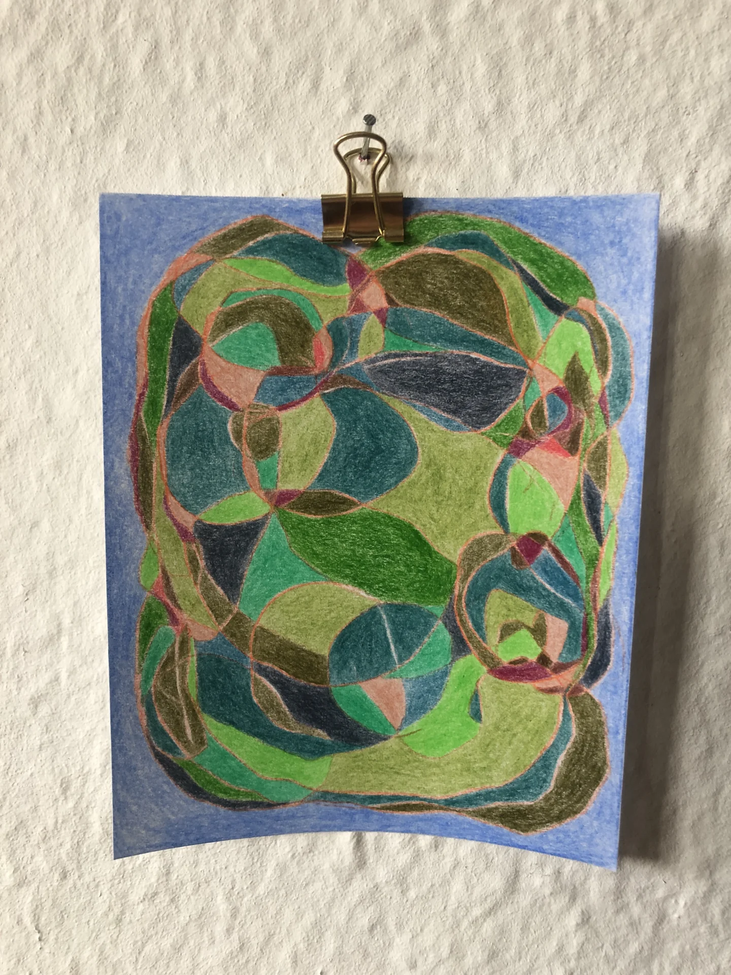 tiny abstract series (2025/26) Buntstift auf Papier. DinA6  (Bild vergr&ouml;&szlig;ern)