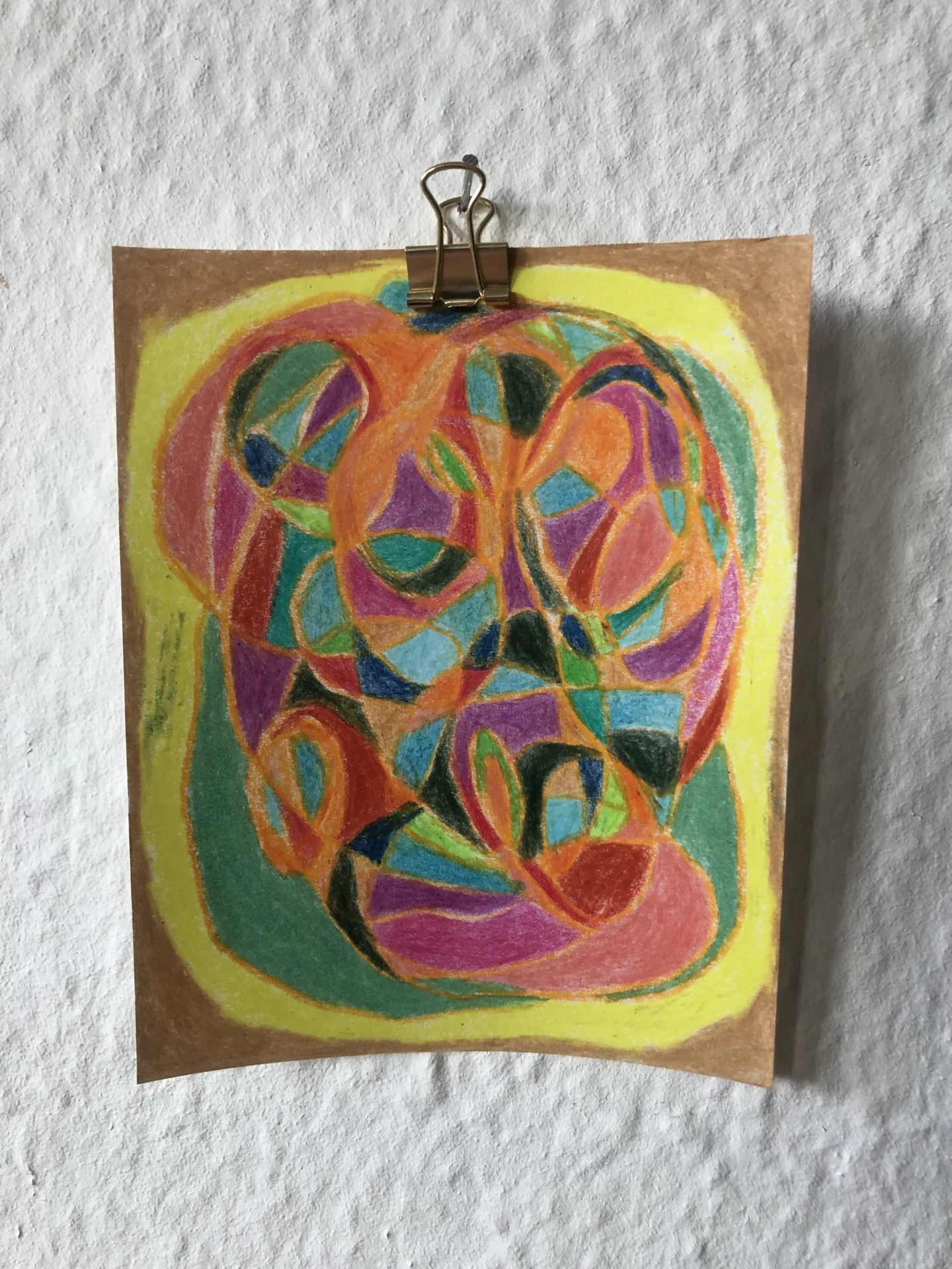 tiny abstract series (2025/26) Buntstift auf Papier. DinA6  (Bild vergr&ouml;&szlig;ern)