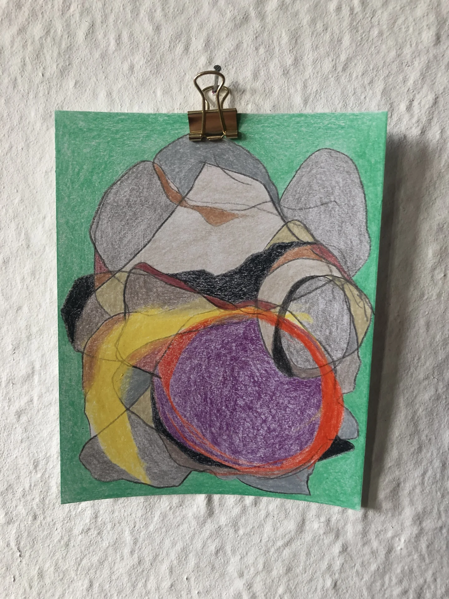 tiny abstract series (2025/26) Buntstift auf Papier. DinA6  (Bild vergr&ouml;&szlig;ern)