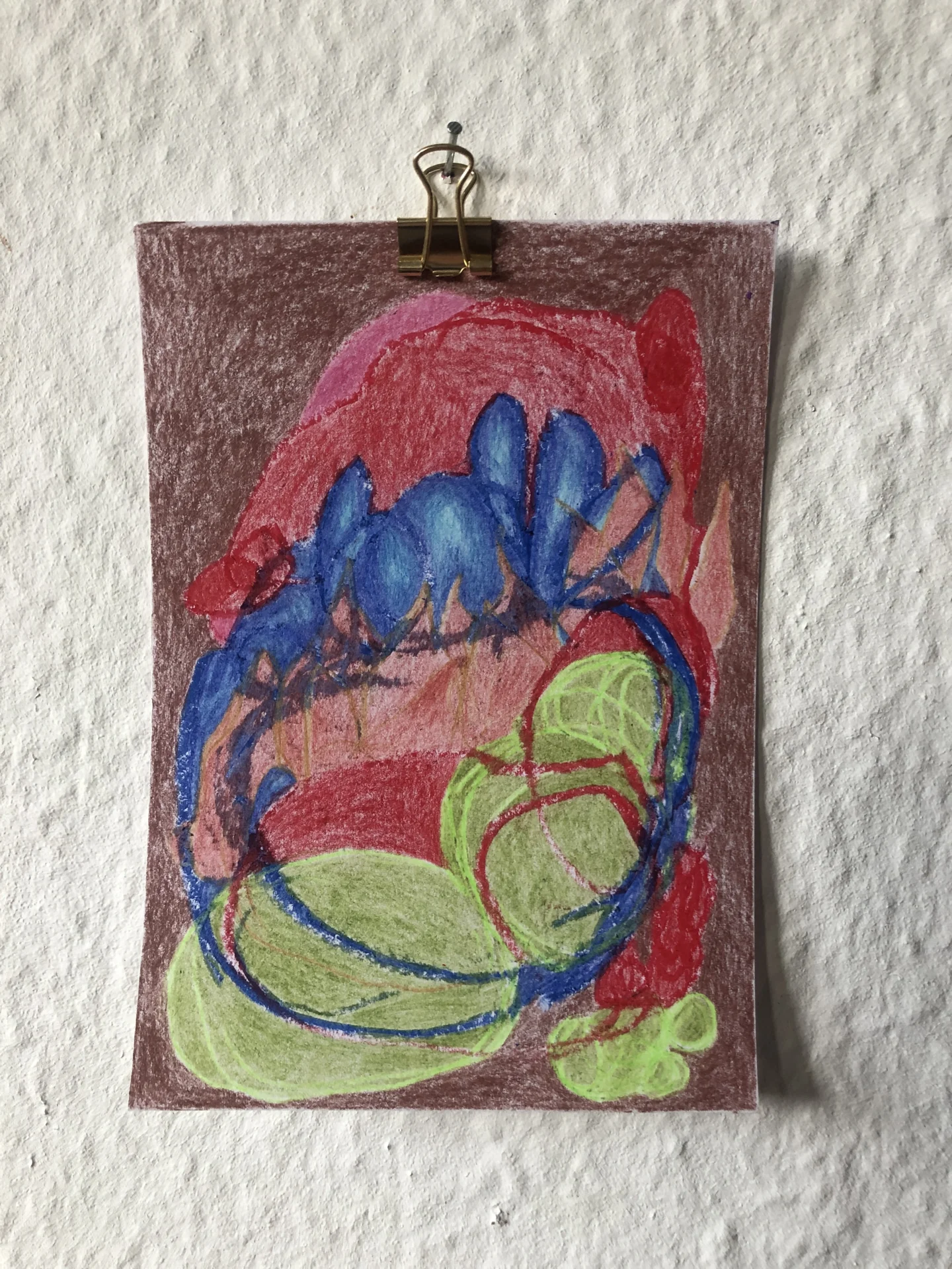tiny abstract series (2025/26) Buntstift auf Papier. DinA6  (Bild vergr&ouml;&szlig;ern)