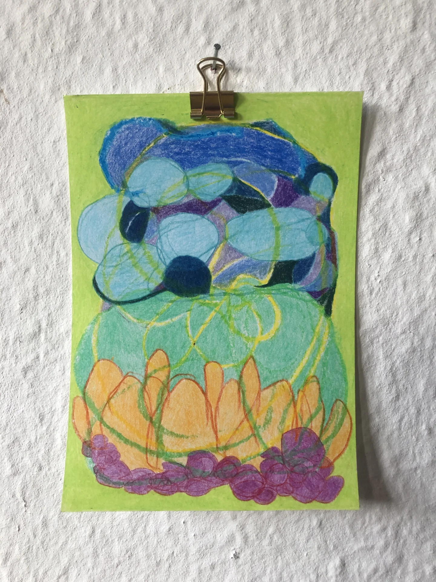 tiny abstract series (2025/26) Buntstift auf Papier. DinA6  (Bild vergr&ouml;&szlig;ern)