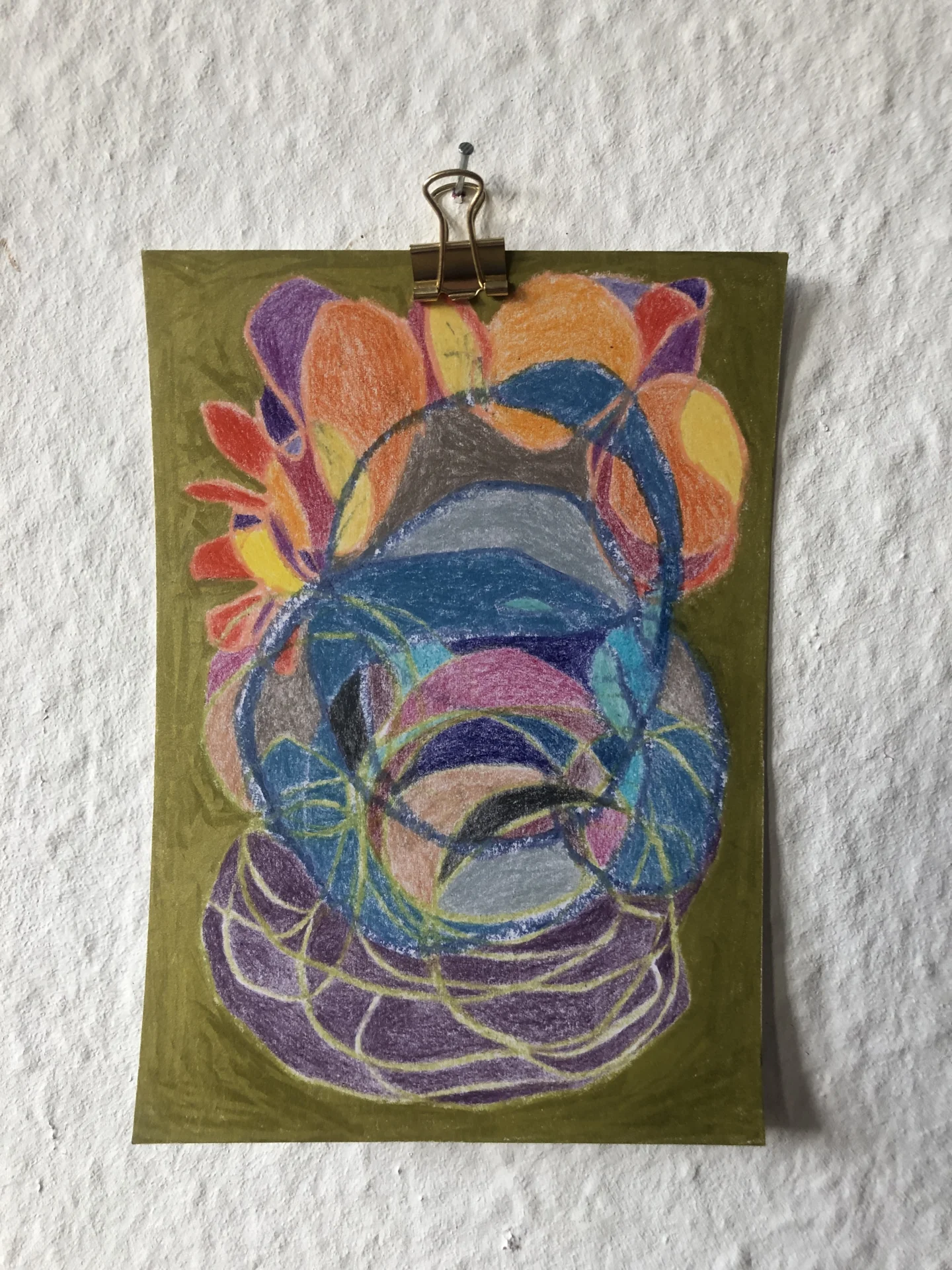 tiny abstract series (2025/26) Buntstift auf Papier. DinA6  (Bild vergr&ouml;&szlig;ern)