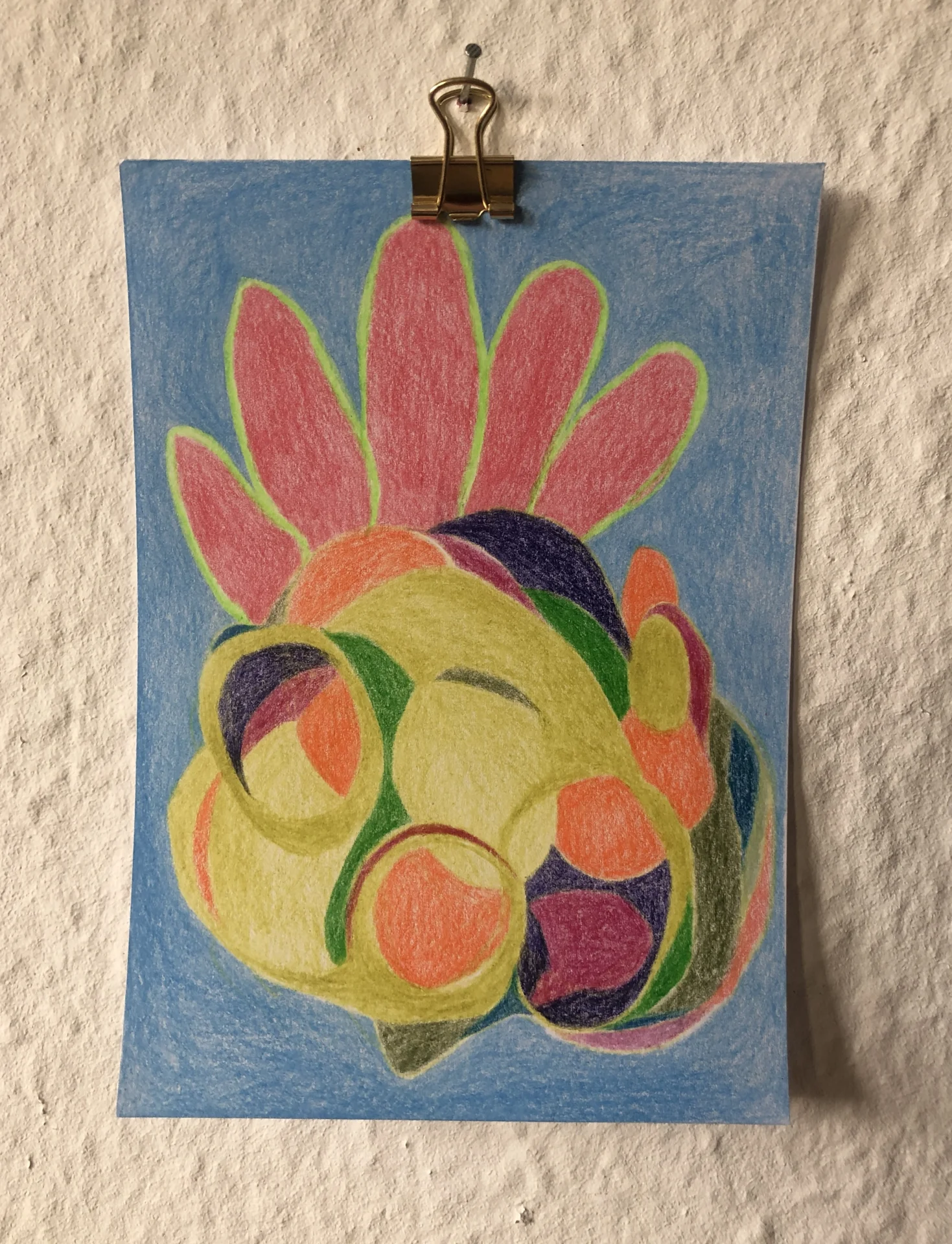 tiny abstract series (2025/26) Buntstift auf Papier. DinA6  (Bild vergr&ouml;&szlig;ern)