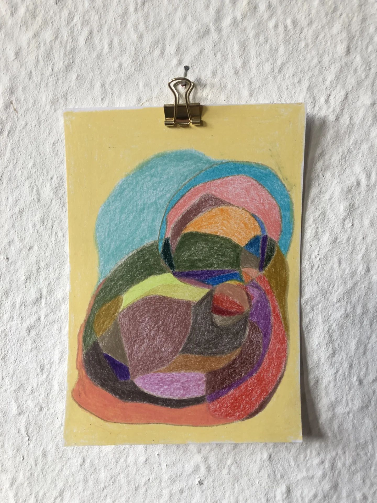 tiny abstract series (2025/26) Buntstift auf Papier. DinA6  (Bild vergr&ouml;&szlig;ern)