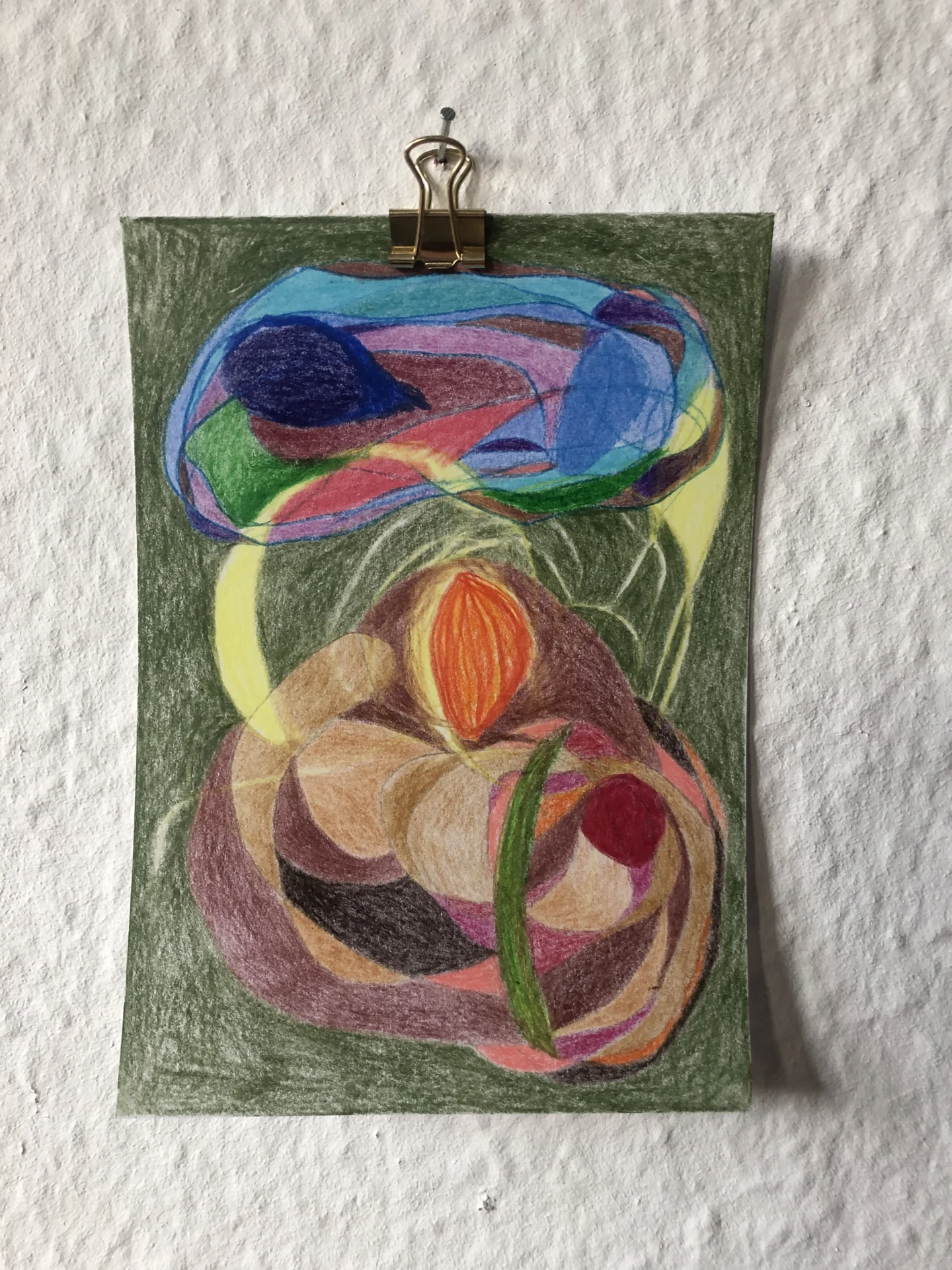 tiny abstract series (2025/26) Buntstift auf Papier. DinA6  (Bild vergr&ouml;&szlig;ern)