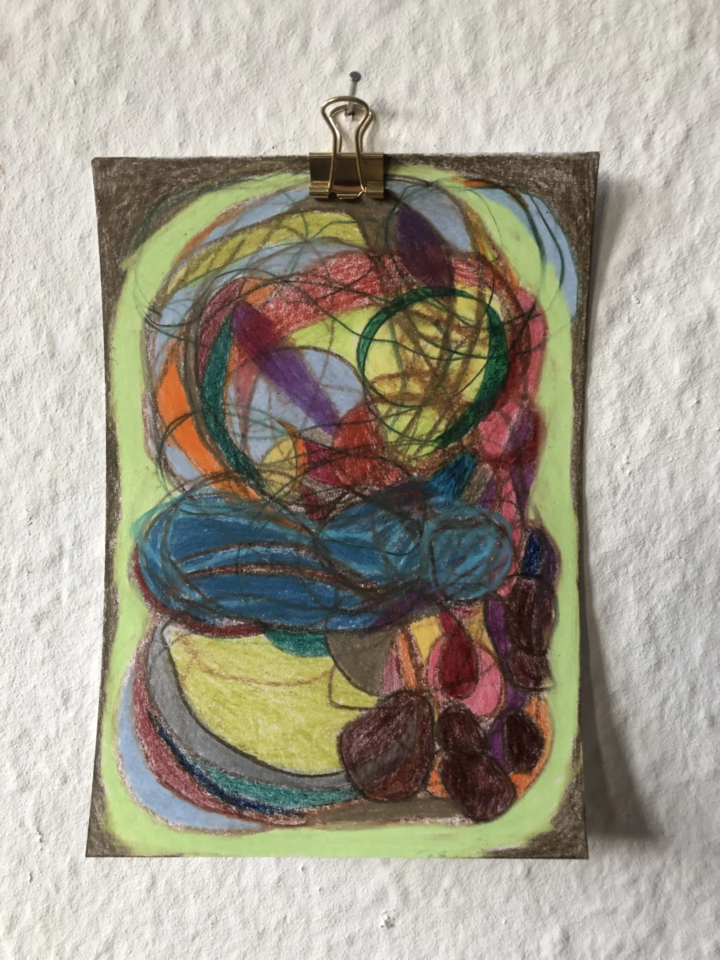 tiny abstract series (2025/26) Buntstift auf Papier. DinA6  (Bild vergr&ouml;&szlig;ern)