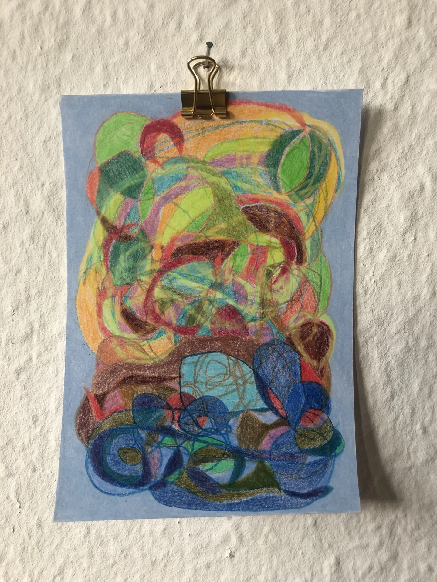tiny abstract series (2025/26) Buntstift auf Papier. DinA6  (Bild vergr&ouml;&szlig;ern)