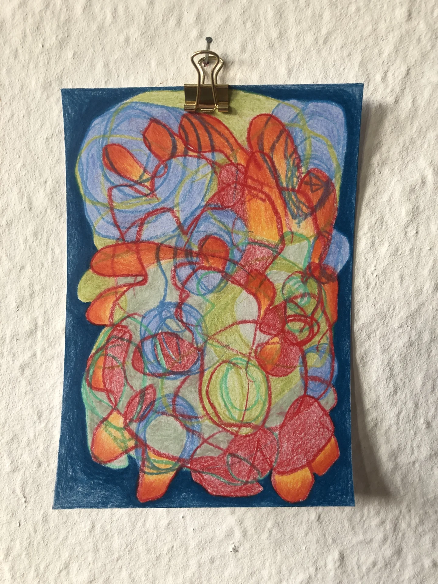 tiny abstract series (2025/26) Buntstift auf Papier. DinA6  (Bild vergr&ouml;&szlig;ern)