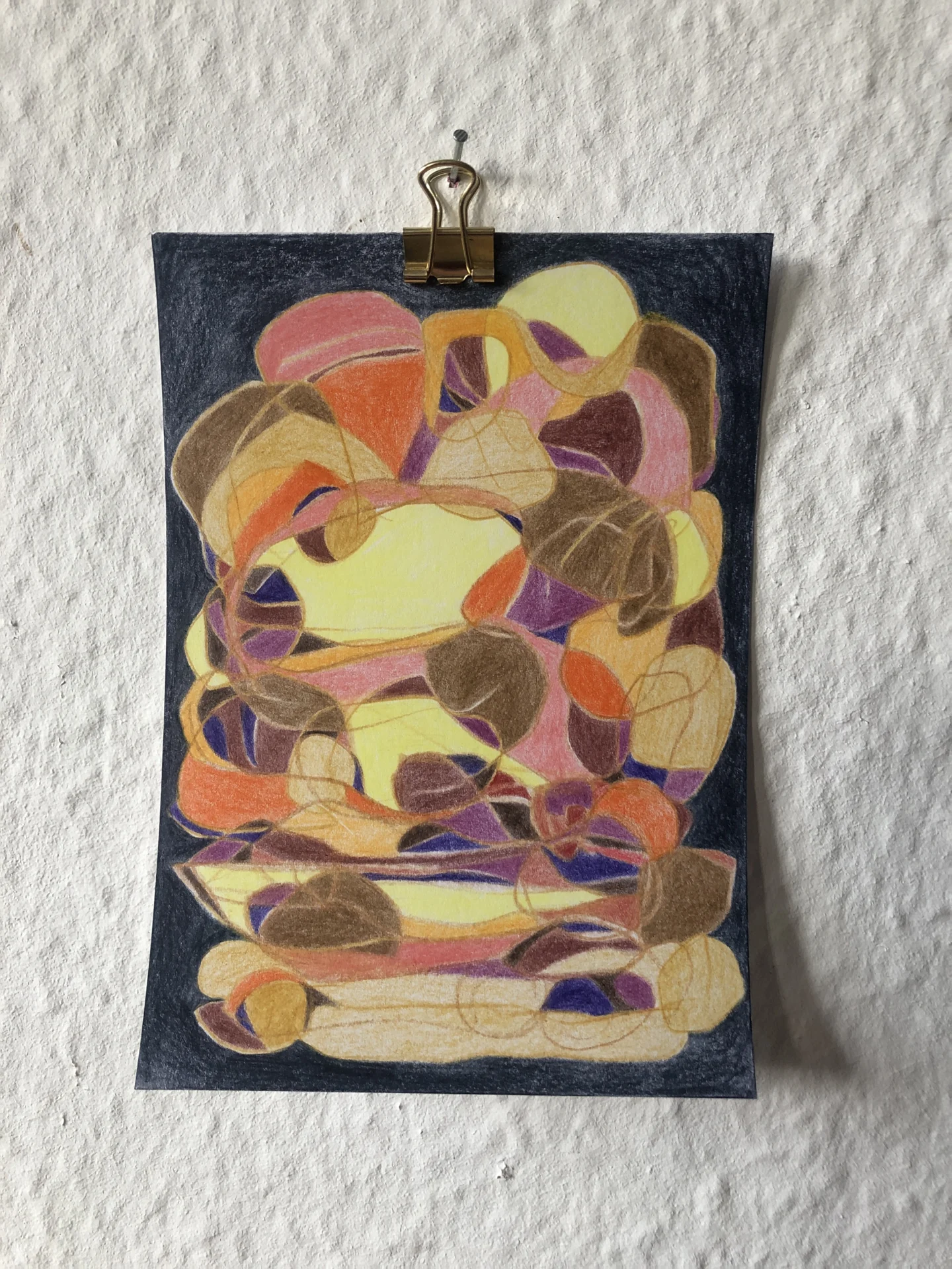tiny abstract series (2025/26) Buntstift auf Papier. DinA6  (Bild vergr&ouml;&szlig;ern)