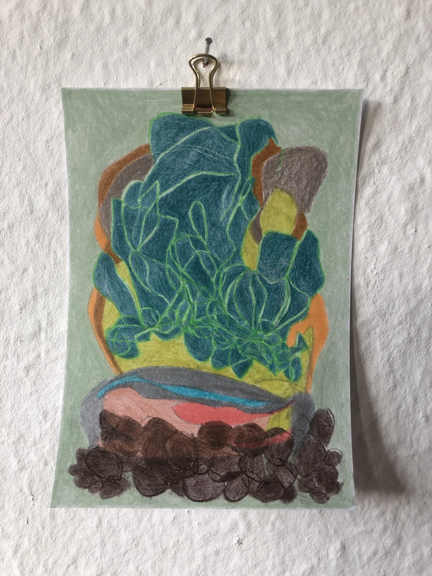 tiny abstract series (2025/26) Buntstift auf Papier. DinA6  (Bild vergr&ouml;&szlig;ern)
