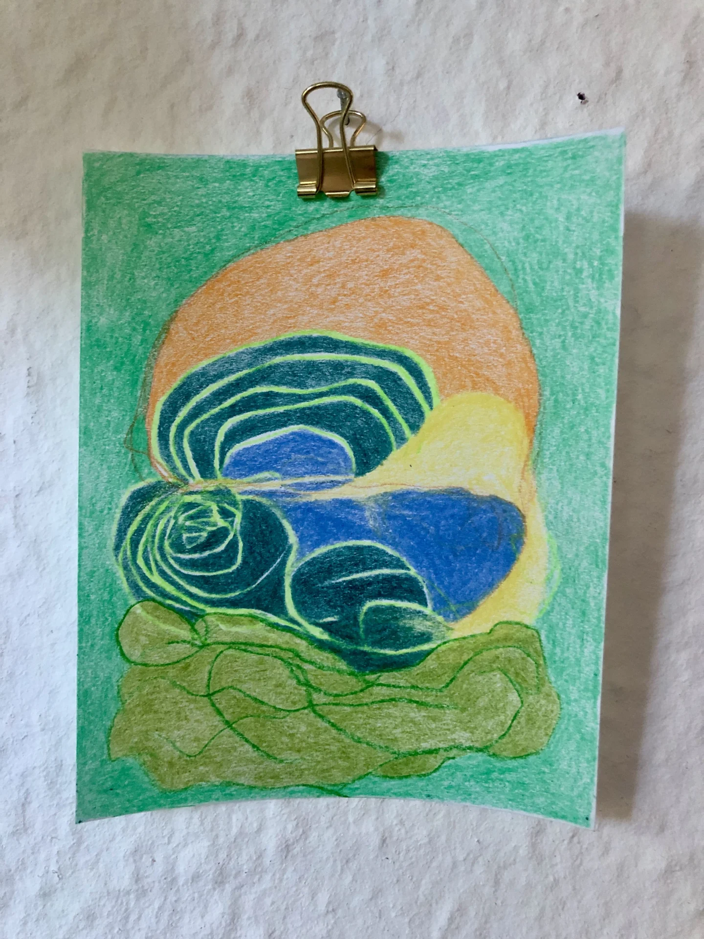 tiny abstract series (2025/26) Buntstift auf Papier. DinA6  (Bild vergr&ouml;&szlig;ern)