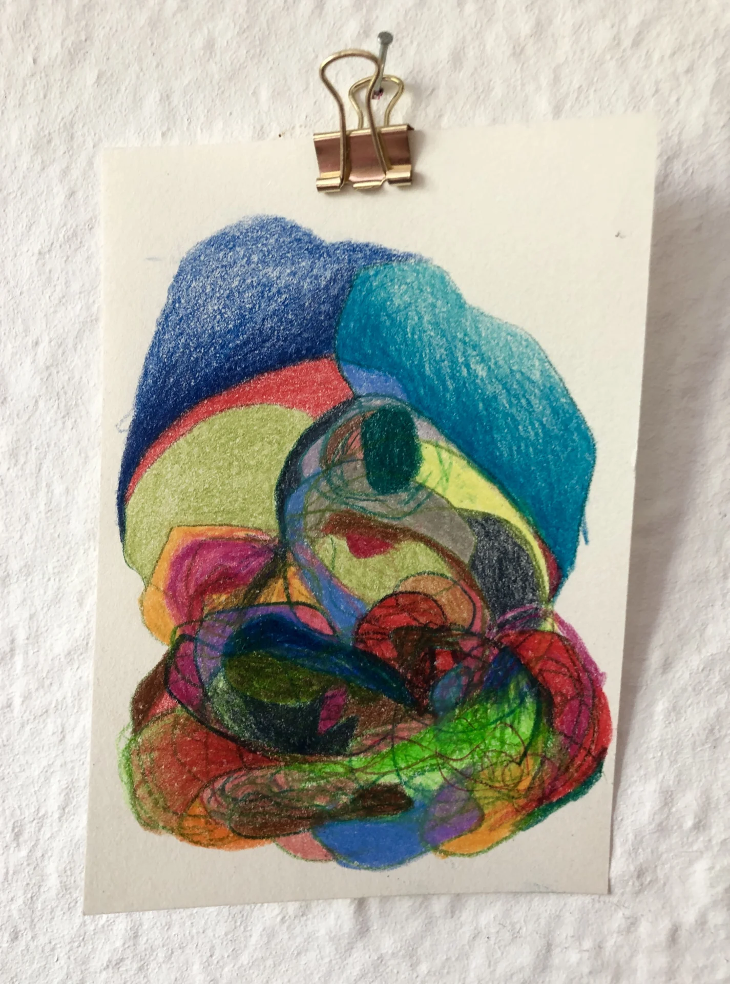 tiny abstract series (2025/26) Buntstift auf Papier. DinA6  (Bild vergr&ouml;&szlig;ern)
