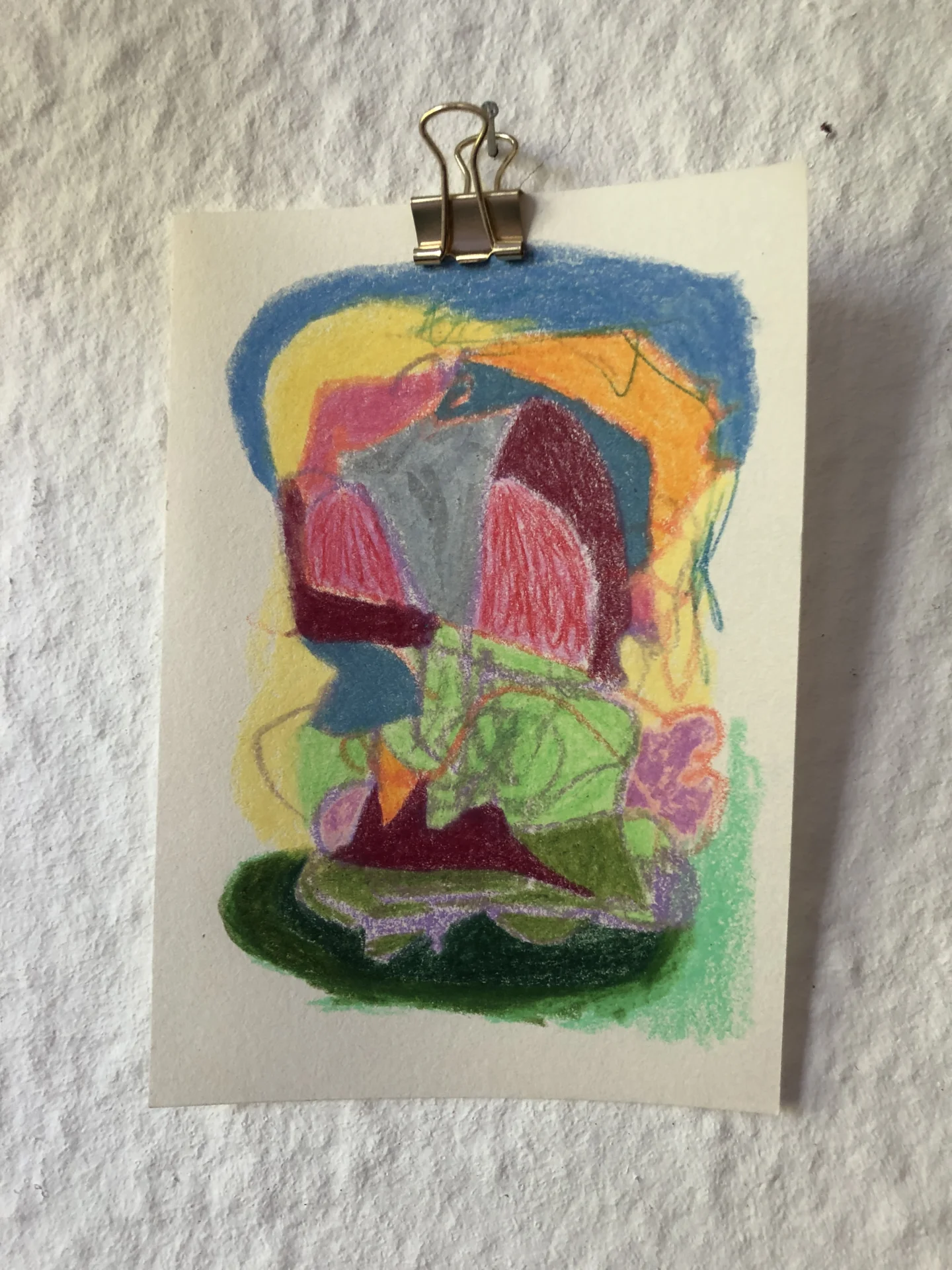 tiny abstract series (2025/26) Buntstift auf Papier. DinA6  (Bild vergr&ouml;&szlig;ern)