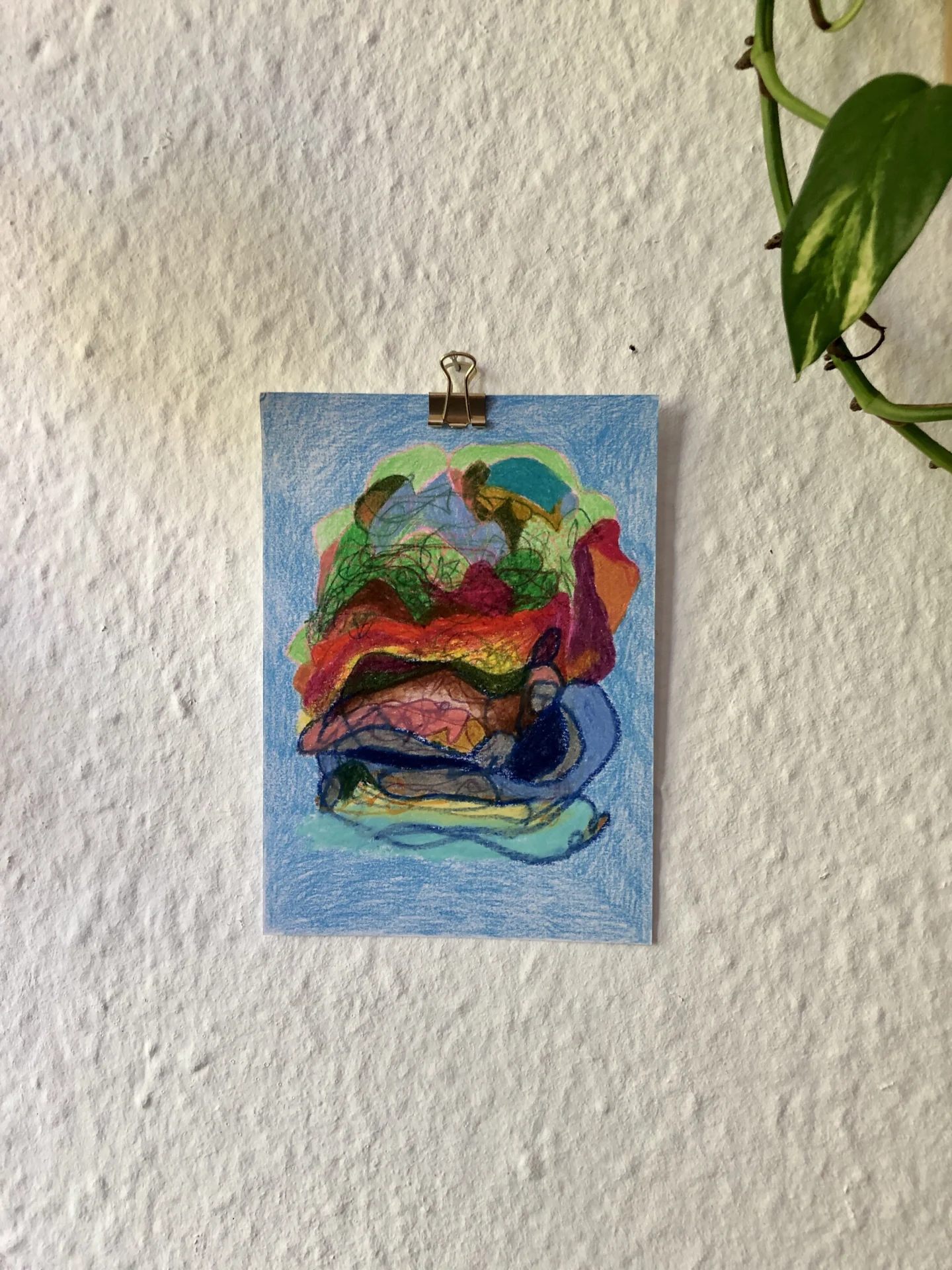 tiny abstract series (2025/26) Buntstift auf Papier. DinA6  (Bild vergr&ouml;&szlig;ern)