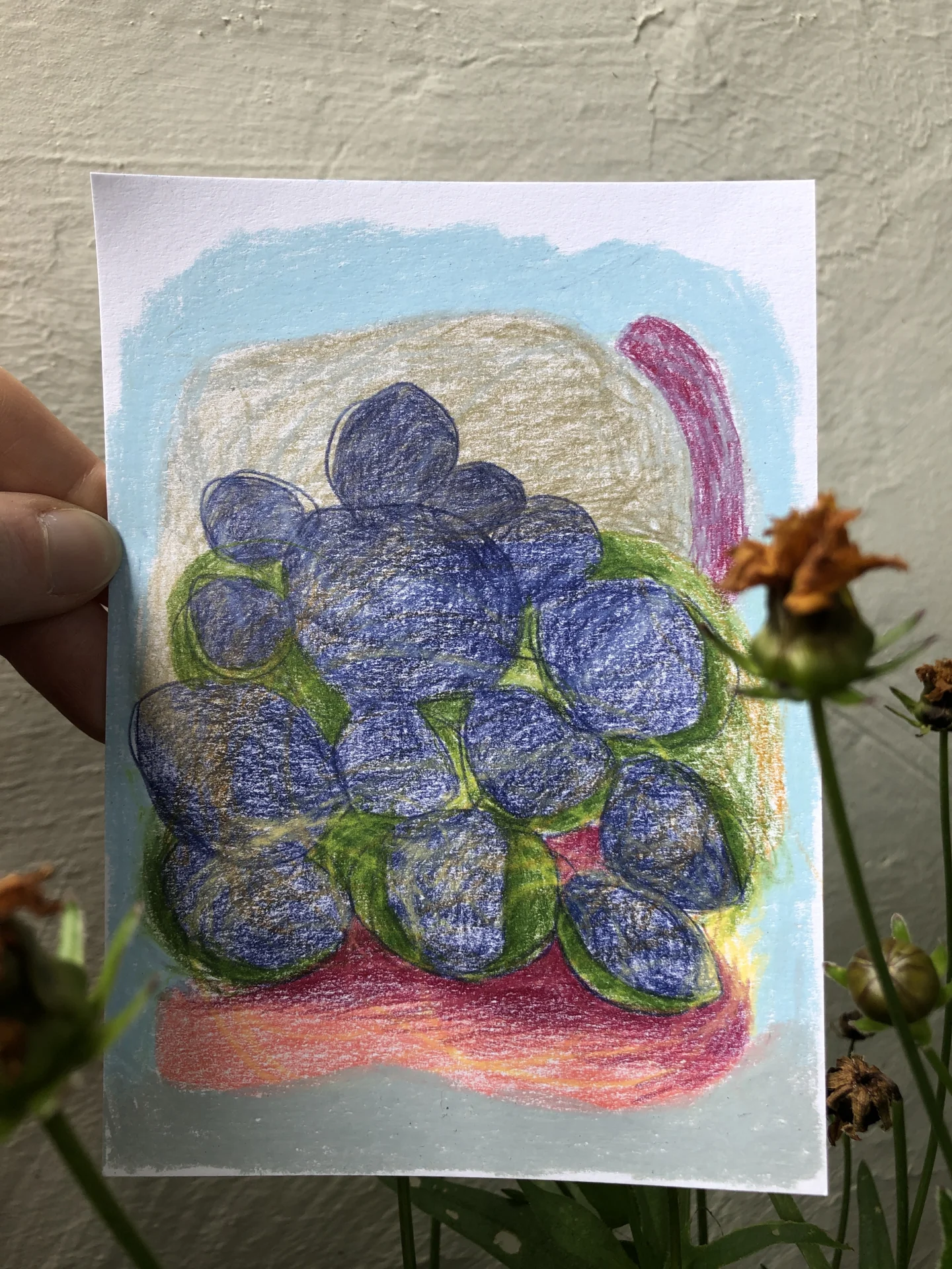 tiny abstract series (2025/26) Buntstift auf Papier. DinA6  (Bild vergr&ouml;&szlig;ern)