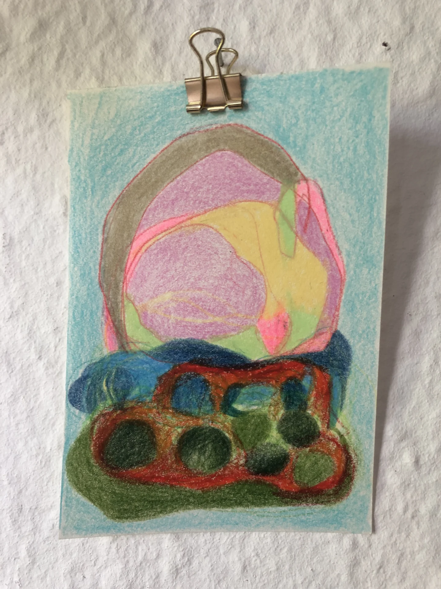 tiny abstract series (2025/26) Buntstift auf Papier. DinA6  (Bild vergr&ouml;&szlig;ern)