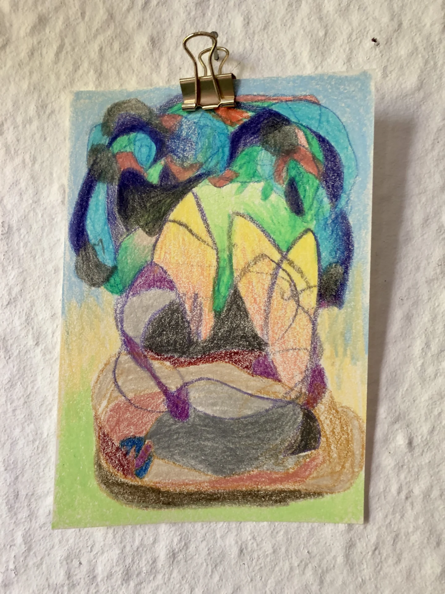 tiny abstract series (2025/26) Buntstift auf Papier. DinA6  (Bild vergr&ouml;&szlig;ern)