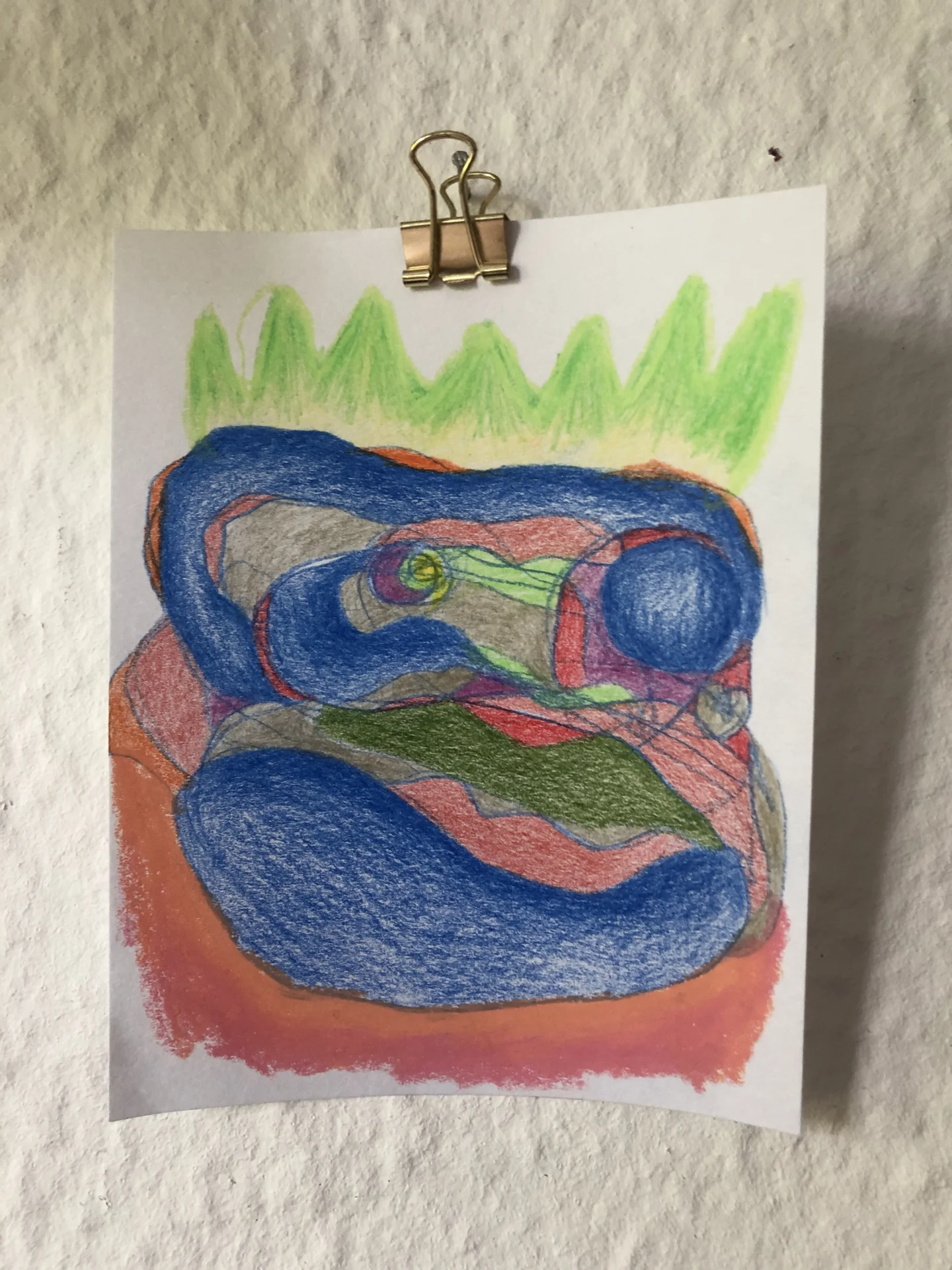 tiny abstract series (2025/26) Buntstift auf Papier. DinA6  (Bild vergr&ouml;&szlig;ern)