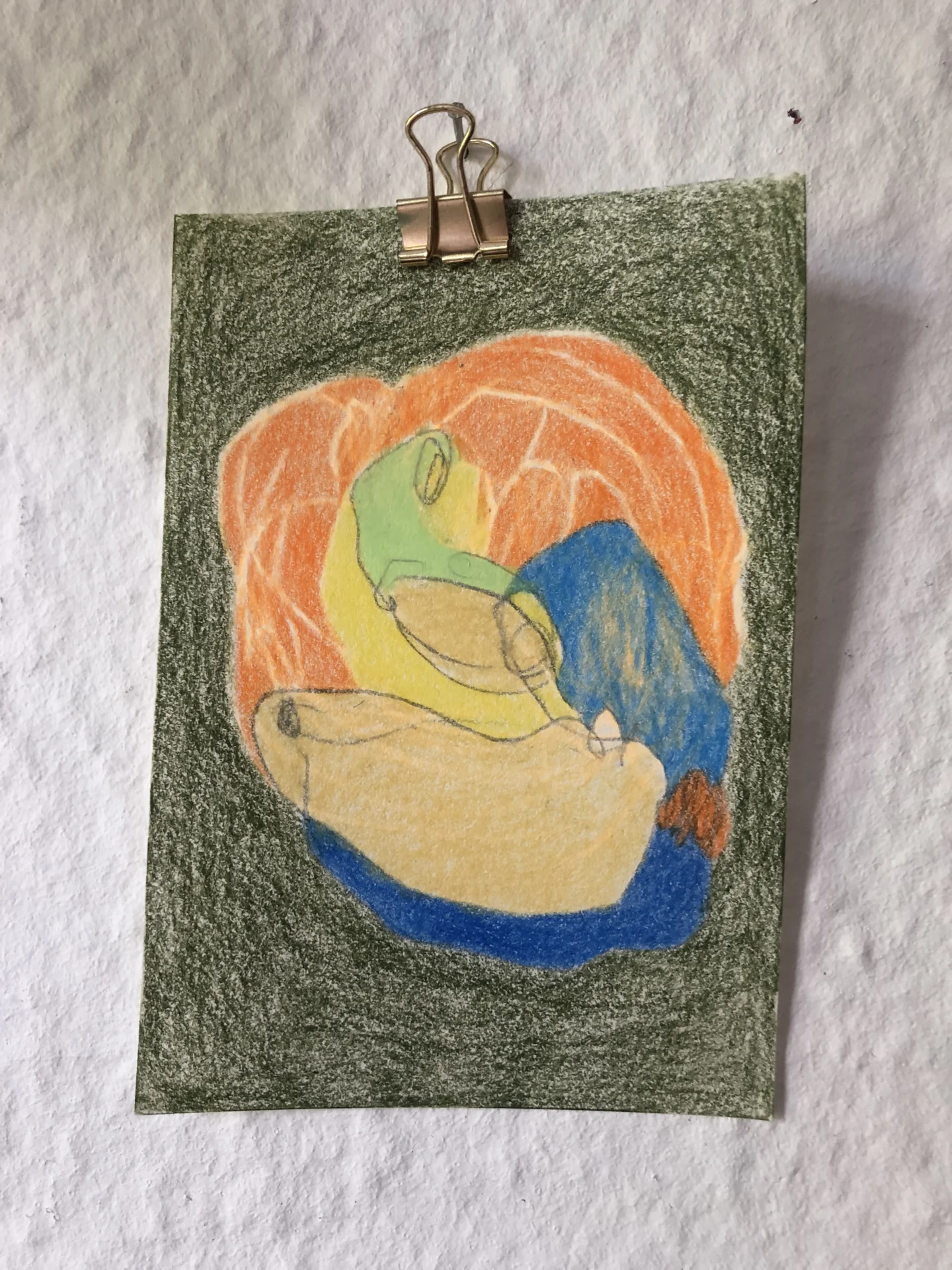 tiny abstract series (2025/26) Buntstift auf Papier. DinA6  (Bild vergr&ouml;&szlig;ern)