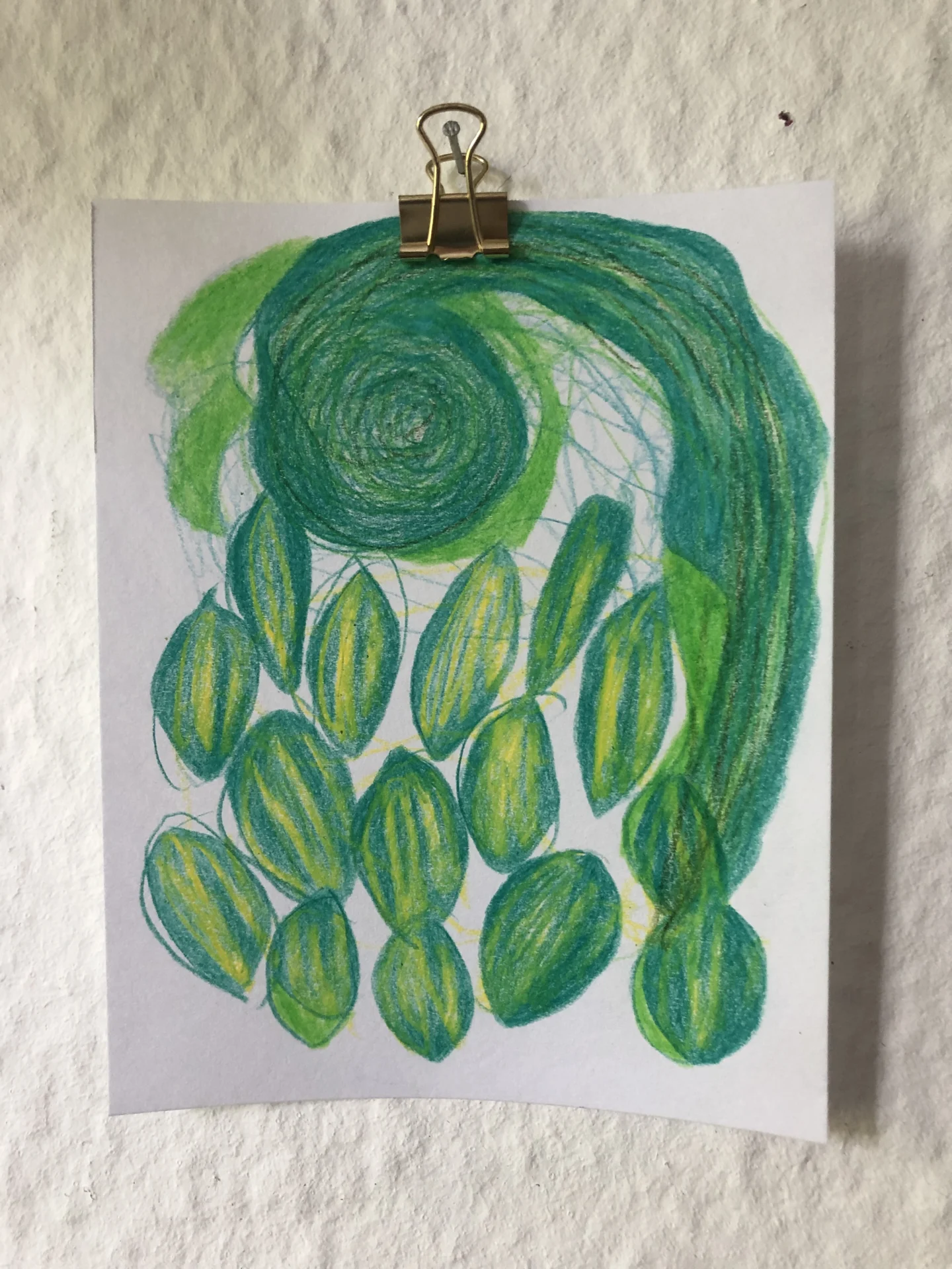 tiny abstract series (2025/26) Buntstift auf Papier. DinA6  (Bild vergr&ouml;&szlig;ern)